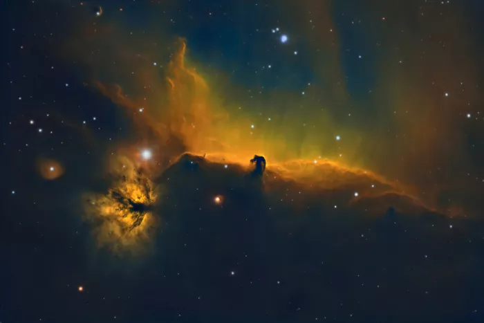 Tamajo, Massimo: Nebulosa Testa di Cavallo e Nebulosa Fiamma.