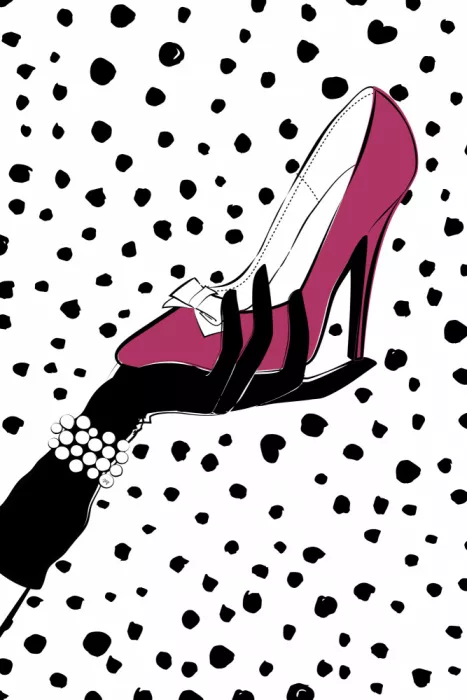 Martina: Scarpa con Tacco Alto Rosa