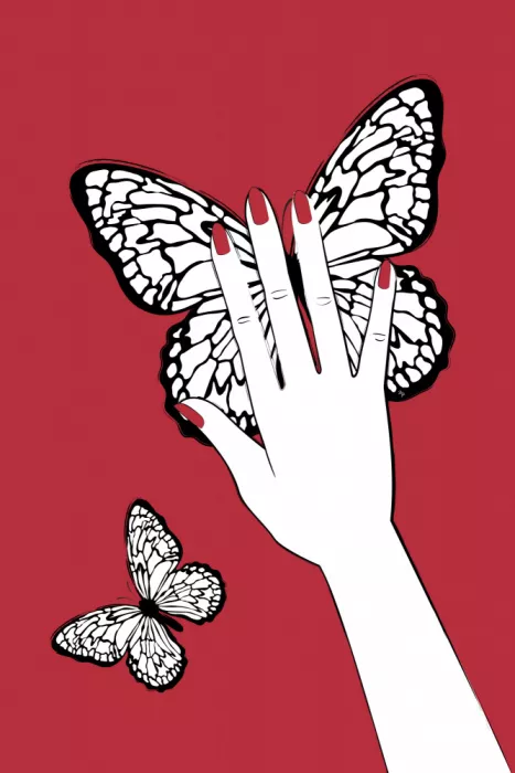 Martina: Tenendo una farfalla
