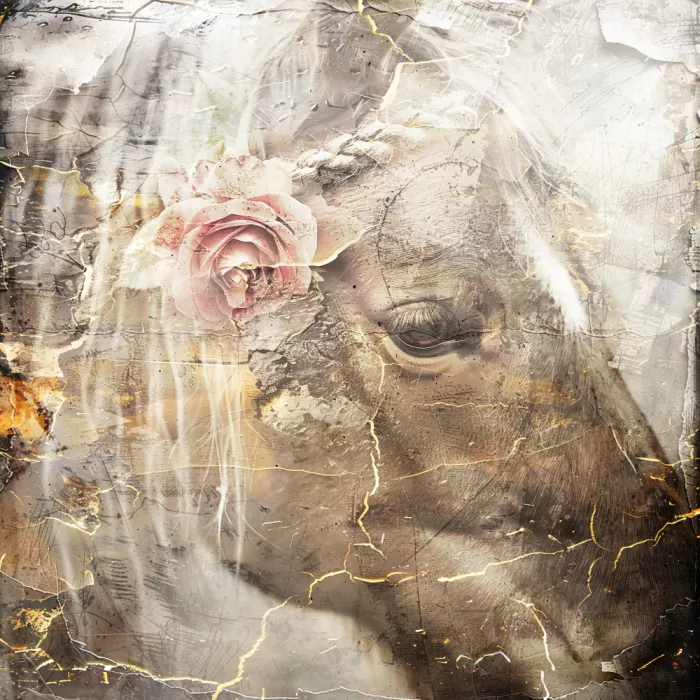 Kulik, Rafal: Pferd Vintage Art Illustration 05