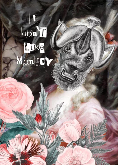 Jaszke, Justyna: No me gusta el lunes Collage Art