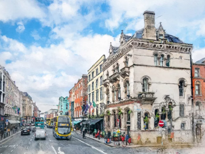 Jaszke, Justyna: Arte en Acuarela de Dublín Irlanda (2)