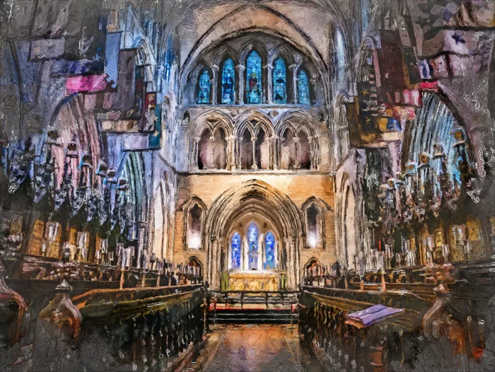 Jaszke, Justyna: Arte Acuarela de la Ciudad de Dublín Irlanda (7)