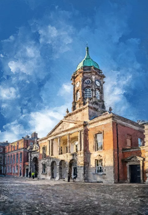 Jaszke, Justyna: Arte en acuarela de la ciudad de Dublín Irlanda (8)