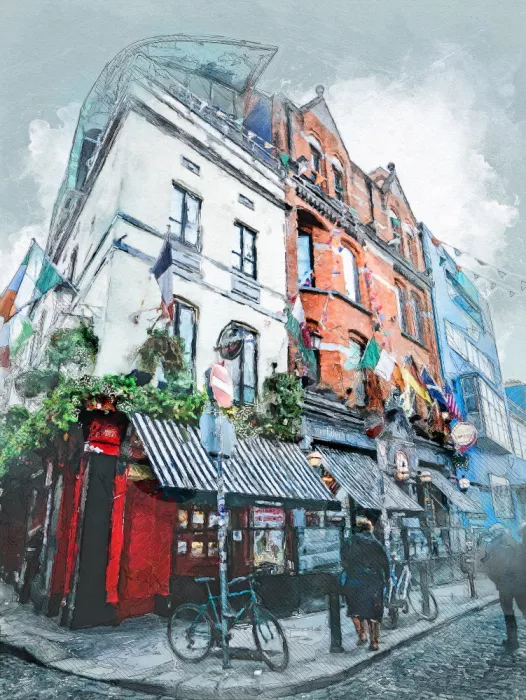 Jaszke, Justyna: Arte en acuarela de Dublín, Irlanda (16)