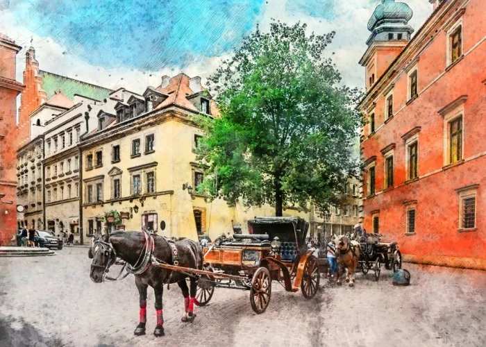 Jaszke, Justyna: Acuarela arquitectónica de Varsovia, Polonia (19)