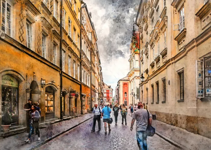 Jaszke, Justyna: Warsaw City Watercolor Art Poland (22)