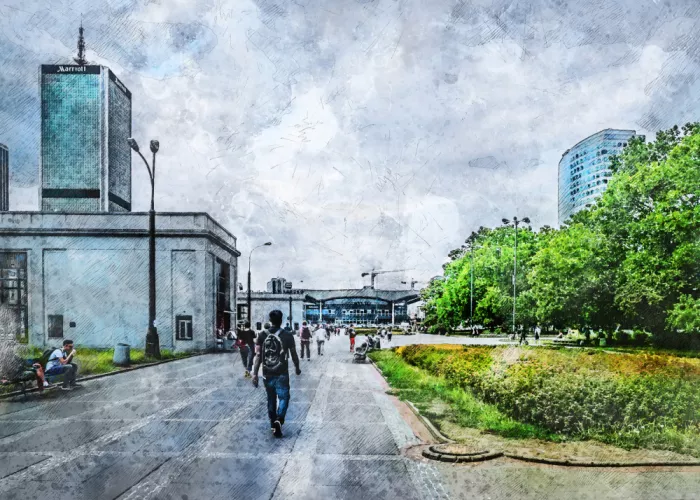 Jaszke, Justyna: Warsaw City Watercolor Art Poland (24)