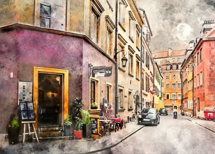 Jaszke, Justyna: Warsaw City Watercolor Art Poland (31)