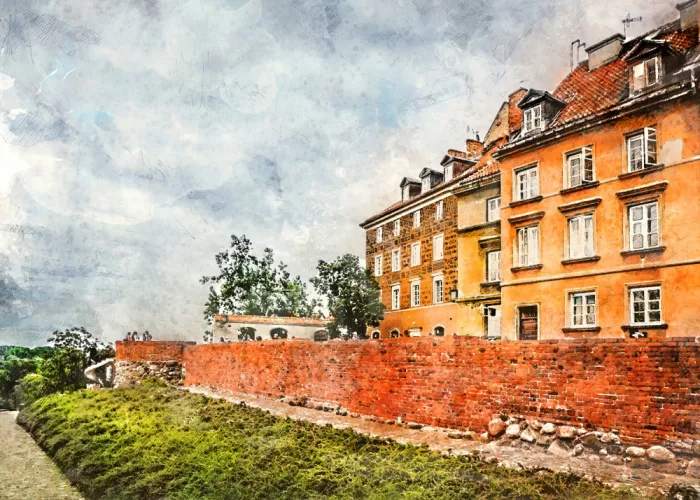 Jaszke, Justyna: Acuarela urbana de Varsovia Polonia (32)