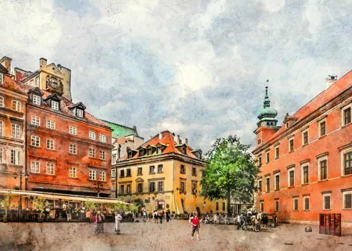 Jaszke, Justyna: Warsaw City Watercolor Art Poland (35)
