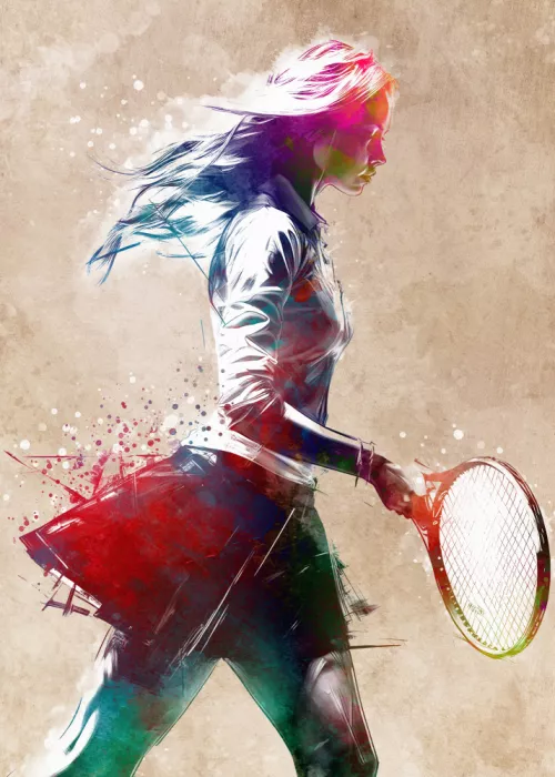 Jaszke, Justyna: Jugador de Tenis Deporte Arte (1)