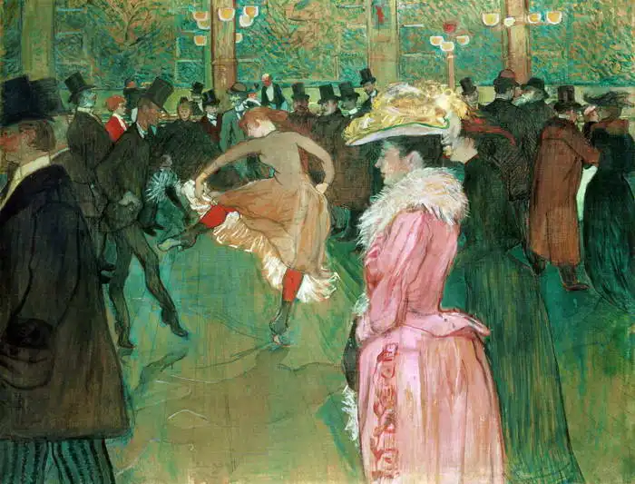 Toulouse-Lautrec, H.: Tanec v Moulin Rouge