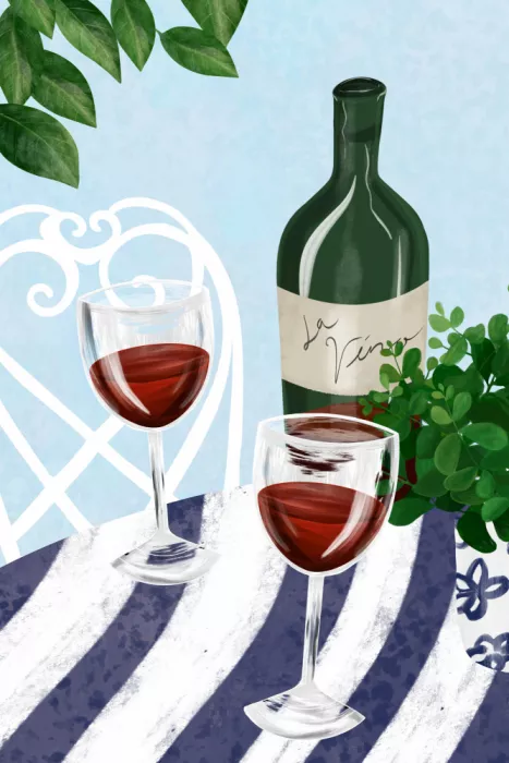 EMELIEmaria: Vin rouge sous l