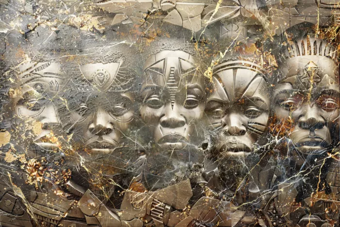 Kulik, Rafal: Afrikanische Kunst Illustration Wandmalerei 008