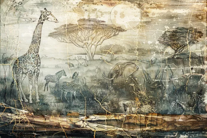Kulik, Rafal: Afrikanische Kunstillustration Wandkunst 033