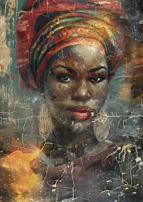 Kulik, Rafal: Afrikanische Kunst Illustration Wandkunst 068