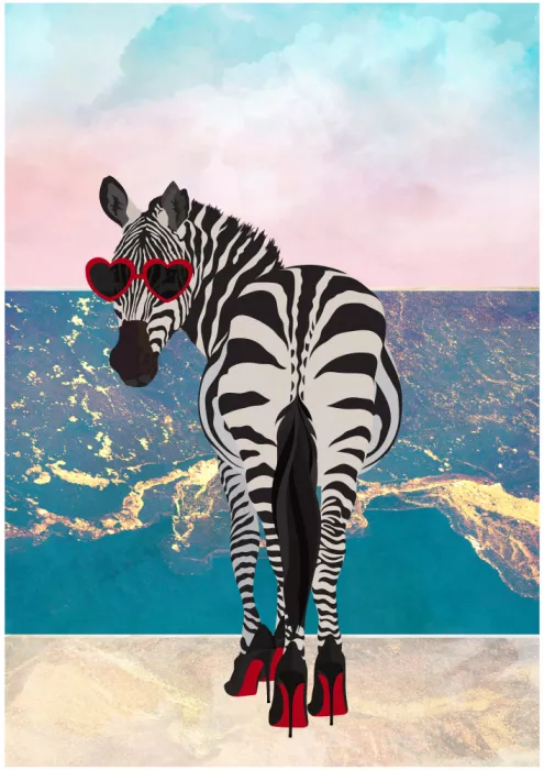 Manovski, Sarah: Zebra na vysokých podpatcích na pláži