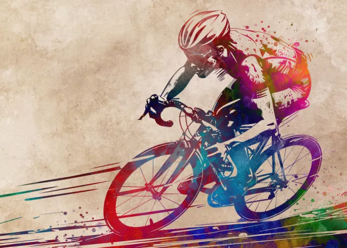 Jaszke, Justyna: Cycling biker sport art