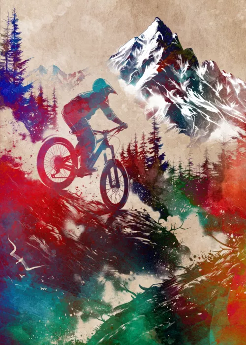 Jaszke, Justyna: Mountain biker sport art
