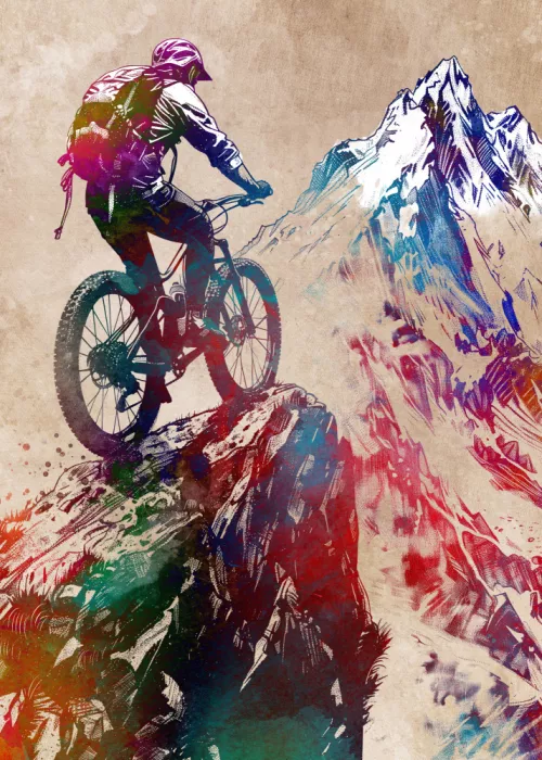 Jaszke, Justyna: Mountain biker sport art