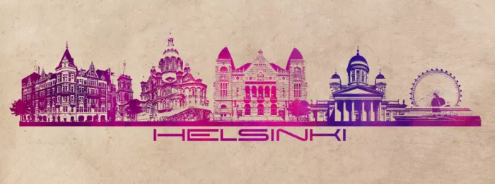 Jaszke, Justyna: Helsinki Finnland Skyline City Art (2)