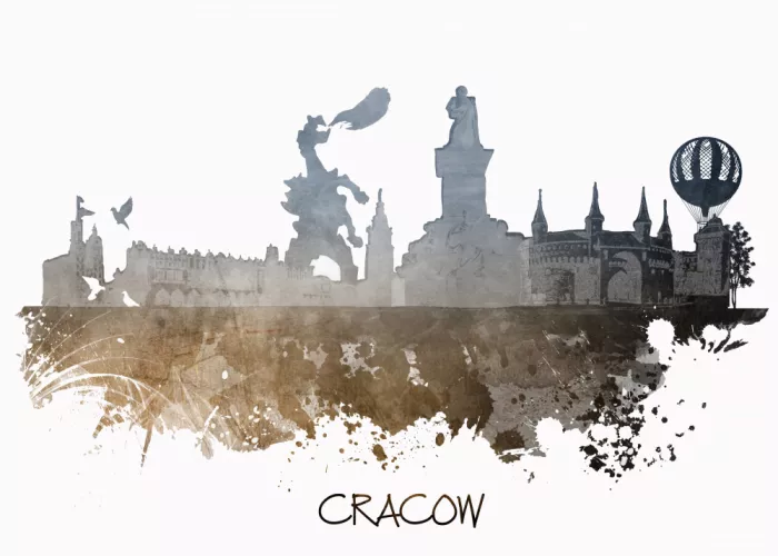 Jaszke, Justyna: Cracovia Polonia Skyline City Art (6)