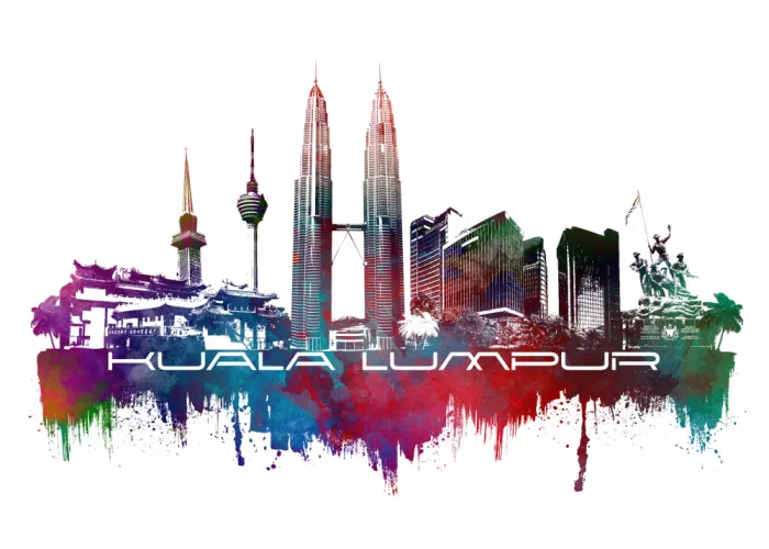 Jaszke, Justyna: Kuala Lumpur Skyline City Art (3)