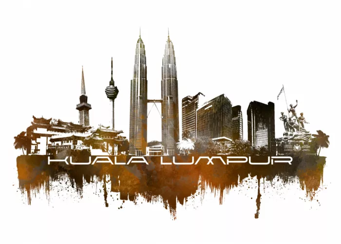 Jaszke, Justyna: Kuala Lumpur Skyline City Art (4)