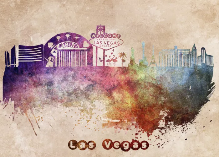 Jaszke, Justyna: Las Vegas USA Skyline Arte urbano (1)