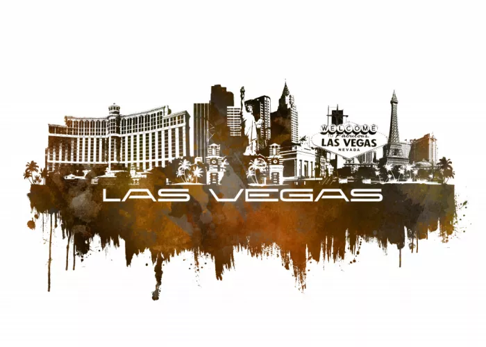 Jaszke, Justyna: Las Vegas USA Silueta urbana Arte (5)