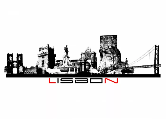 Jaszke, Justyna: Lisboa Portugal Skyline City Art (2)