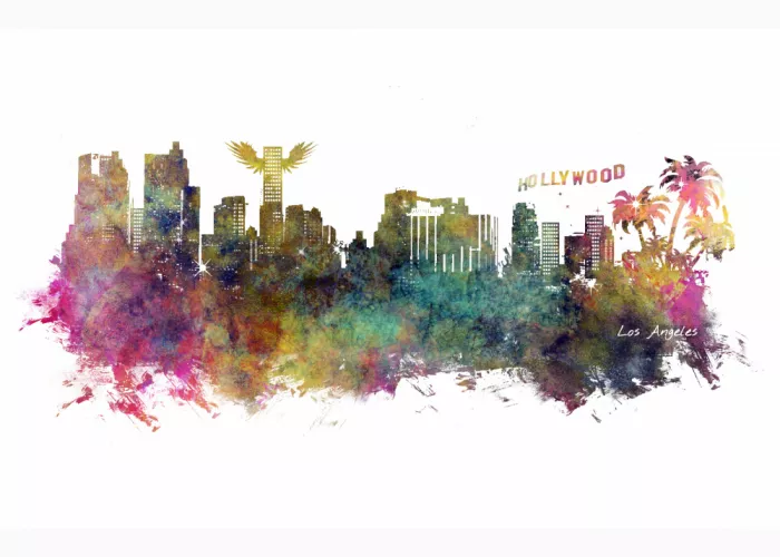 Jaszke, Justyna: Los Angeles Usa Skyline City Art