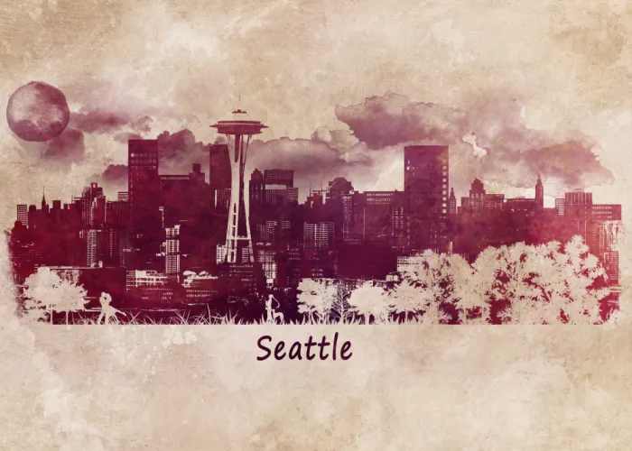 Jaszke, Justyna: Seattle Usa Skyline City Art (1)
