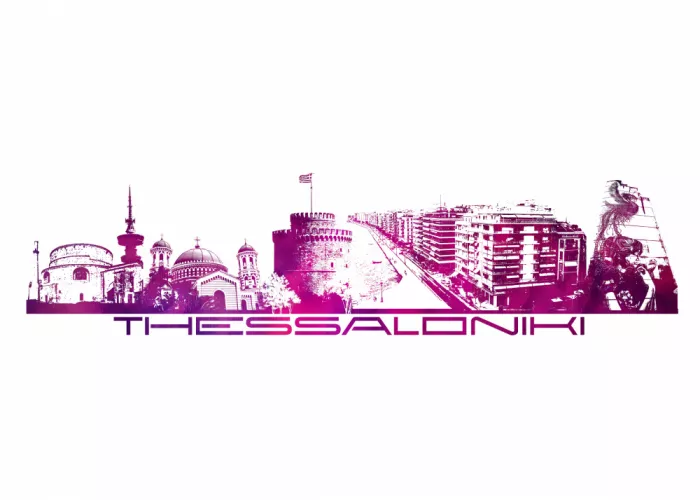 Jaszke, Justyna: Tesalónica Grecia Horizonte de la ciudad Arte (3)