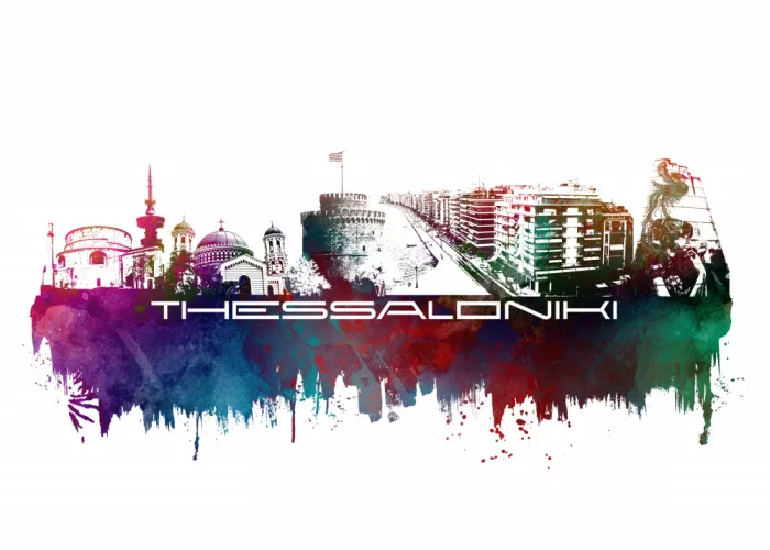 Jaszke, Justyna: Tesalónica Grecia Skyline Ciudad Arte (4)