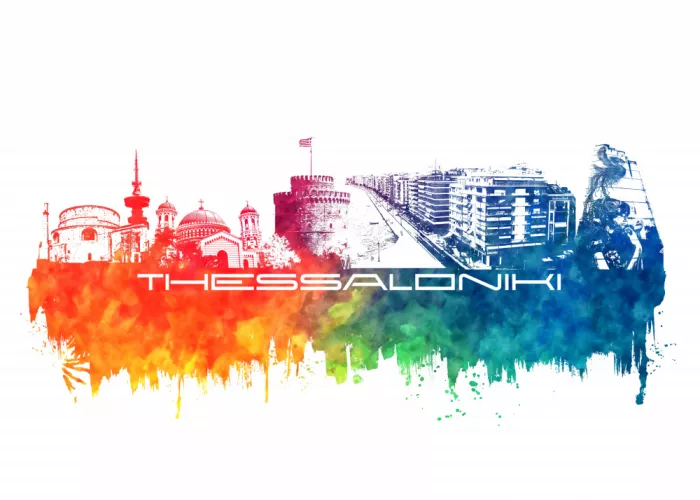 Jaszke, Justyna: Skyline de Tesalónica Grecia Arte ciudadano (6)