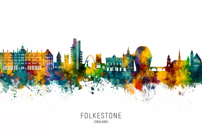 Tompsett, Michael: Skyline di Folkestone Inghilterra