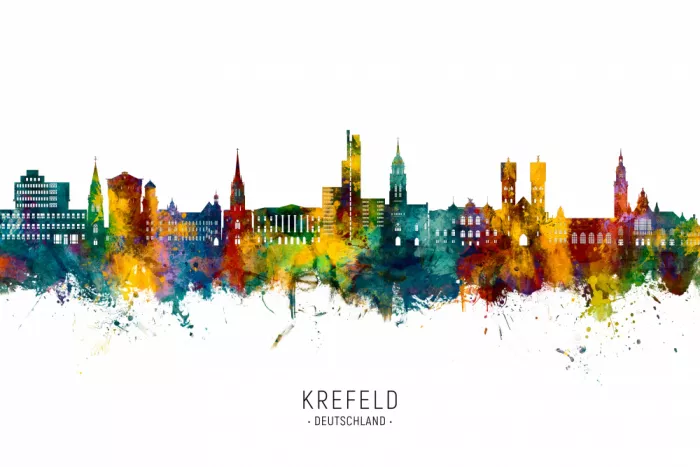 Tompsett, Michael: Skyline di Krefeld Germania