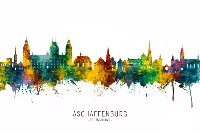 Tompsett, Michael: Skyline di Aschaffenburg Germania