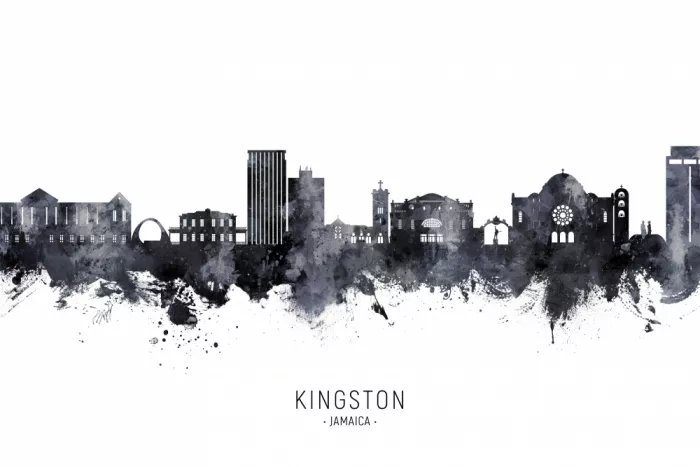 Tompsett, Michael: Skyline di Kingston, Giamaica