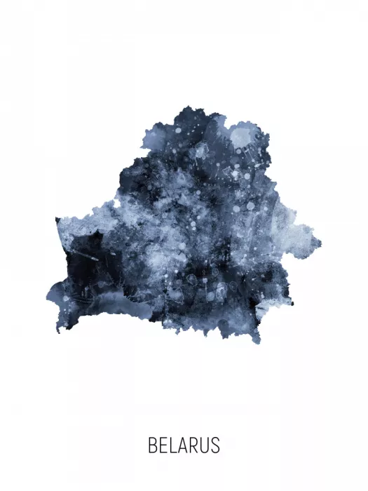 Tompsett, Michael: Mappa acquerello Bielorussia