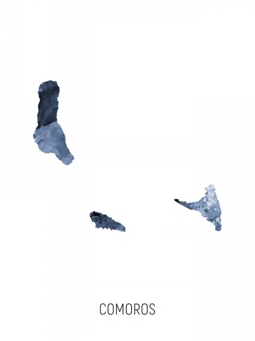 Tompsett, Michael: Akvarelová mapa Komorů