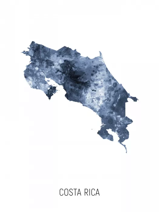 Tompsett, Michael: Akvarelová mapa Kostarika