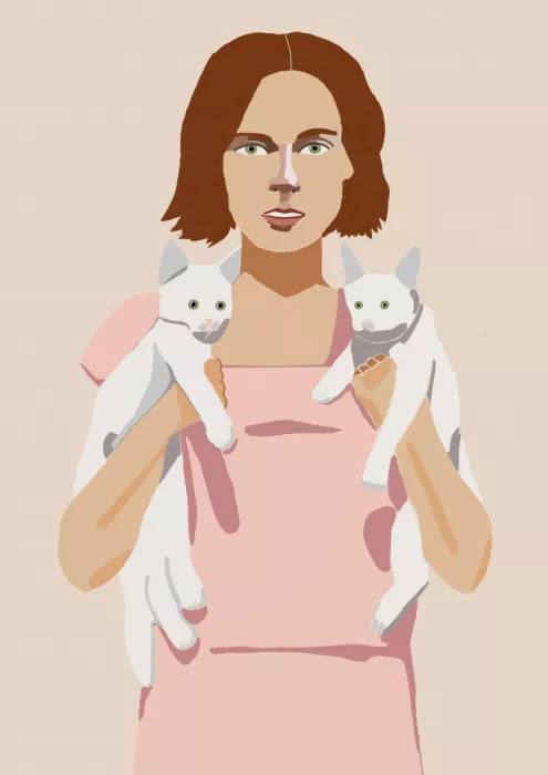 Bursic, Sharyn: Lady with Kittens