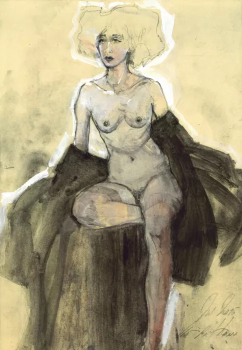 Rathmann, Ute: Figura seduta con espressione contemplativa