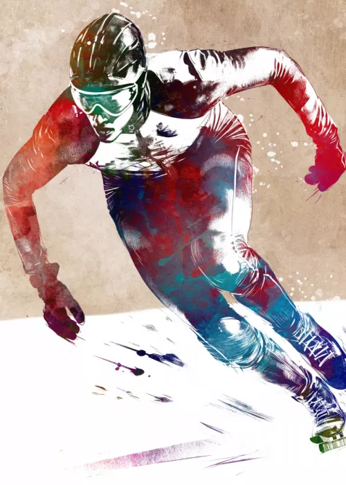 Jaszke, Justyna: Speed Skating Sport Art