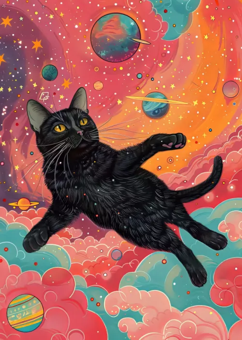 Jaszke, Justyna: Candy Cat the Star Illustration (12)