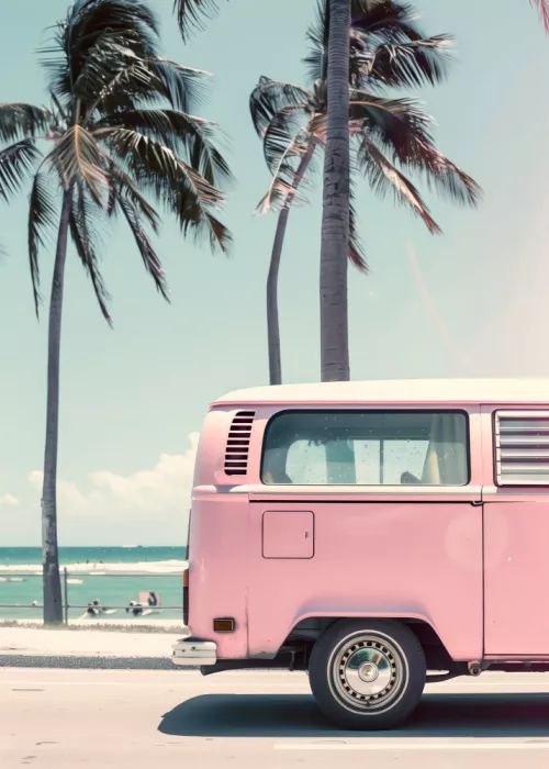 Magnusson, Andreas: Autobus rosa sulla spiaggia