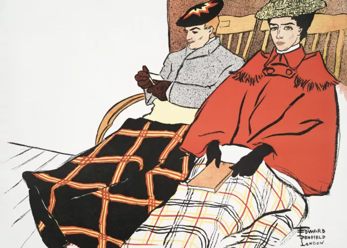 Penfield, Edward: Muž a žena sedící spolu (1897)